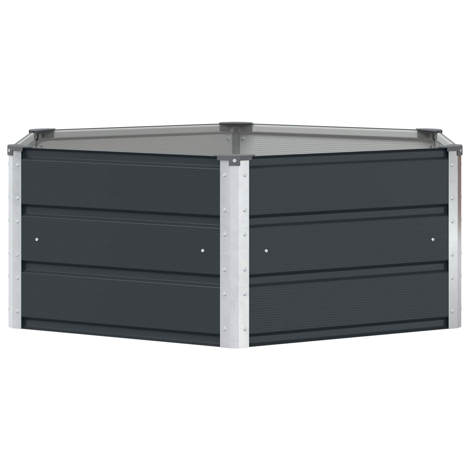Plantenbak Antraciet 129 x 129 x 45 cm Staal