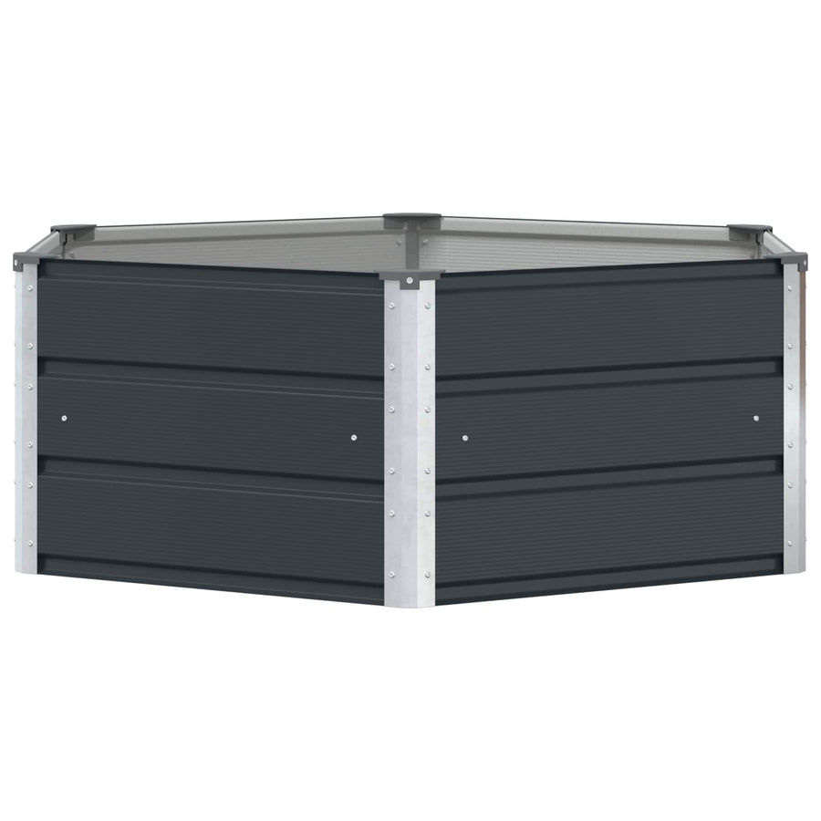 Plantenbak Antraciet 129 x 129 x 45 cm Staal