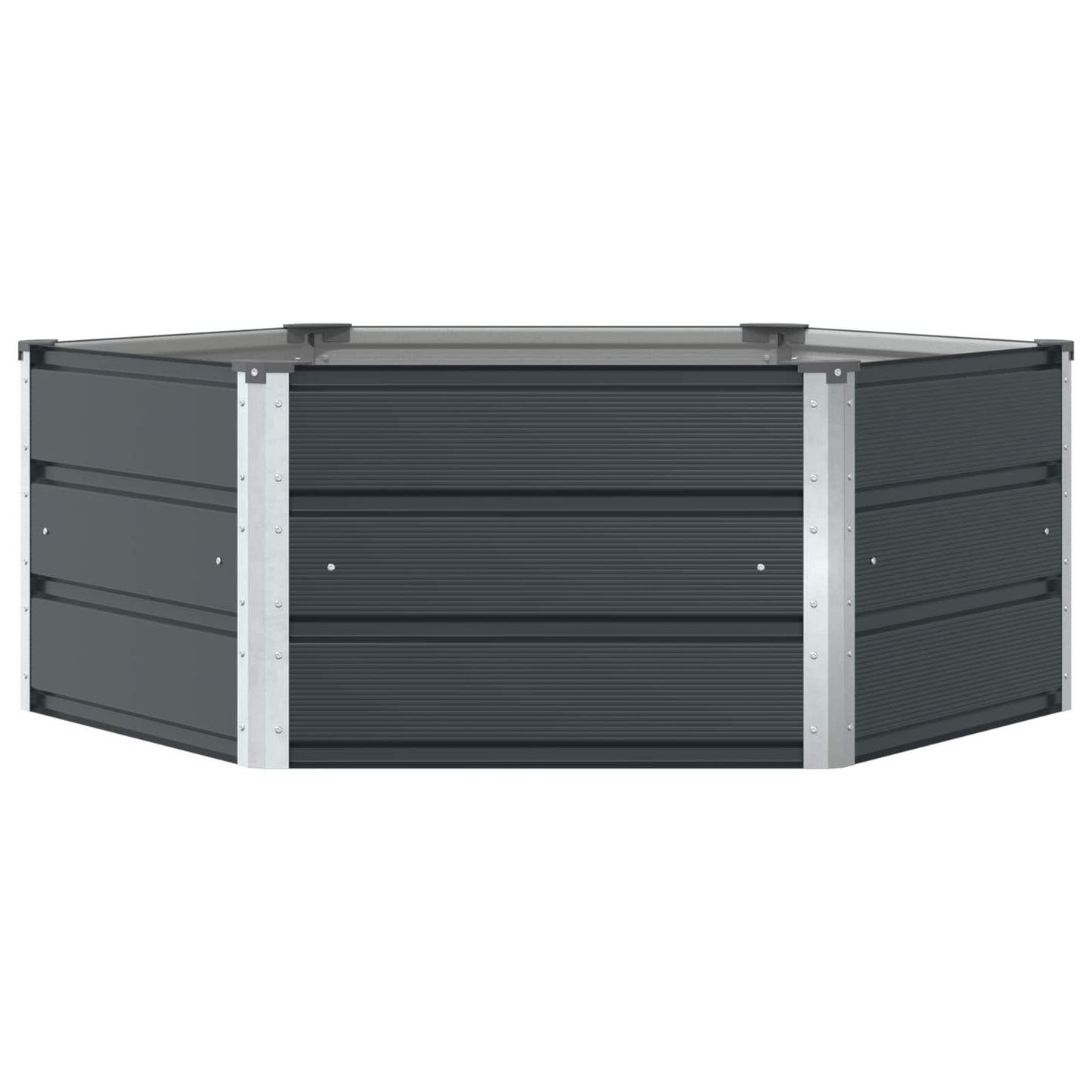 Plantenbak Antraciet 129 x 129 x 45 cm Staal