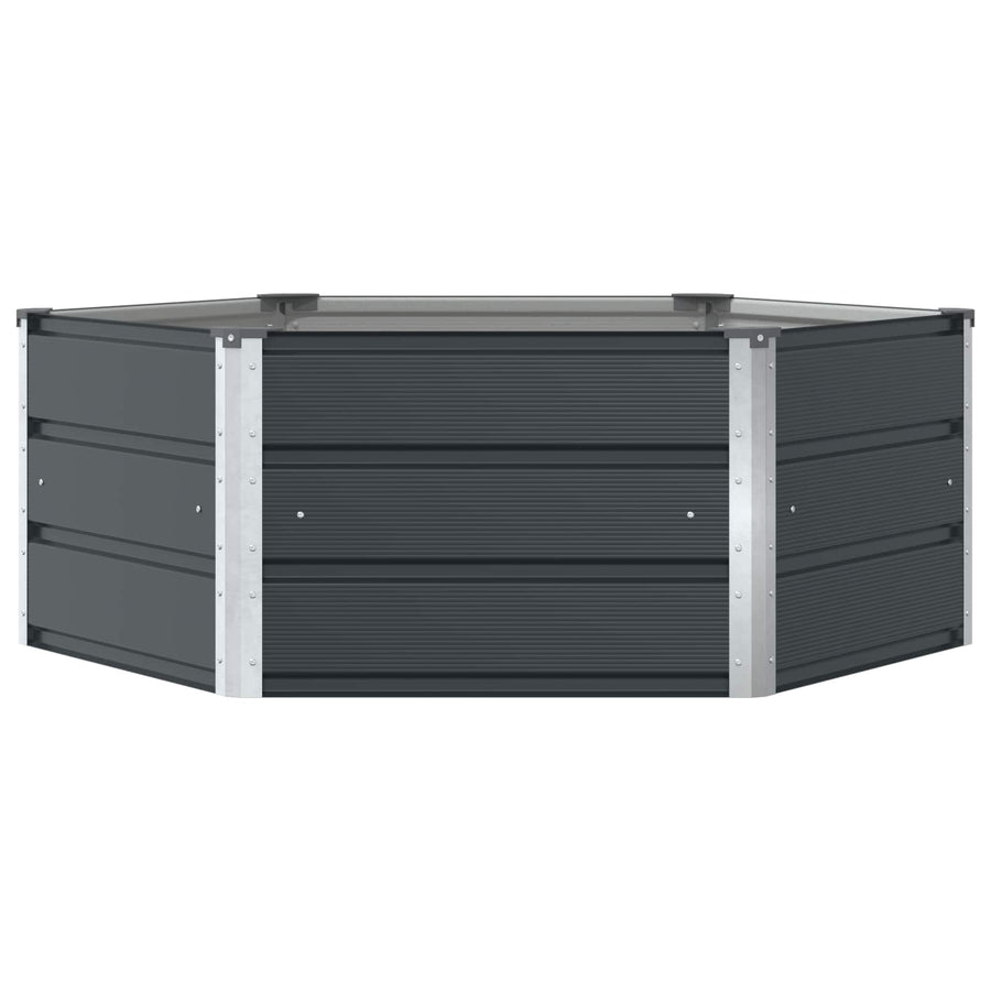 Plantenbak Antraciet 129 x 129 x 45 cm Staal