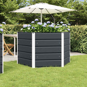 Plantenbak 129x129x75 cm staal antraciet