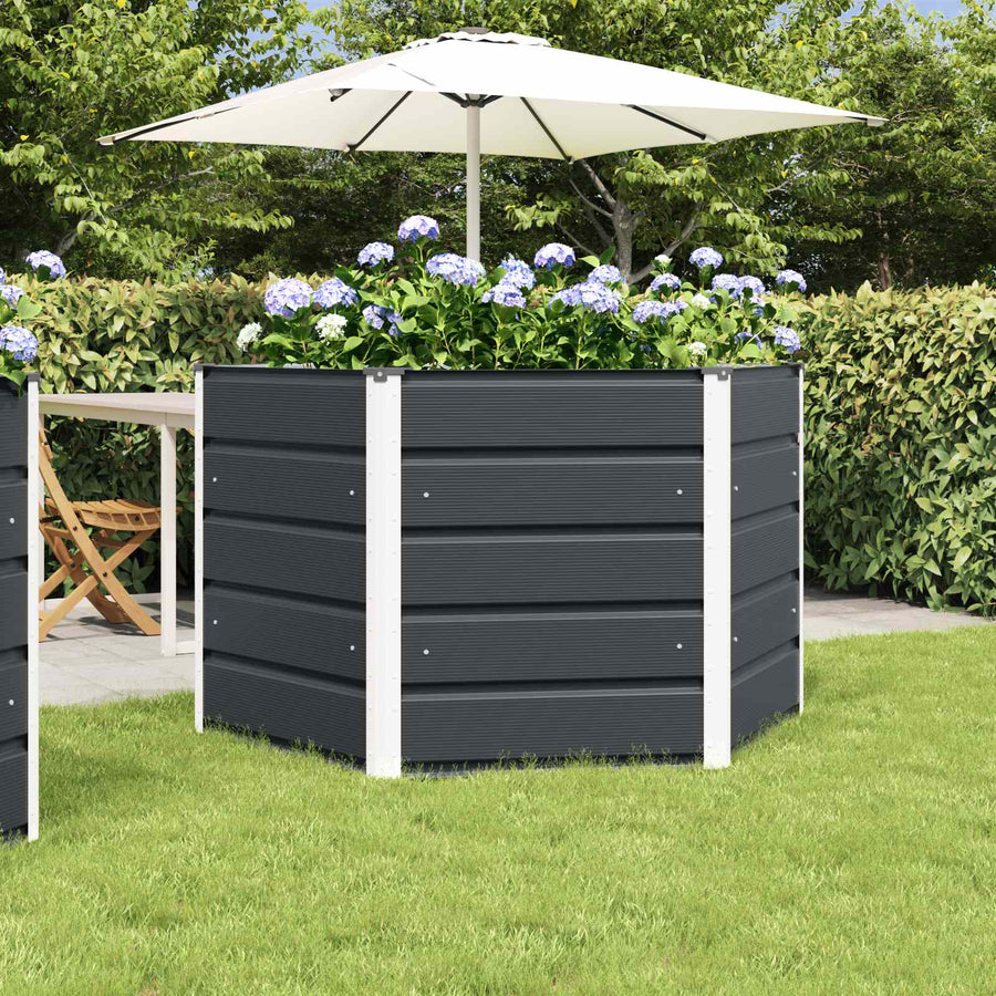 Plantenbak Antraciet 129 x 129 x 75 cm Staal