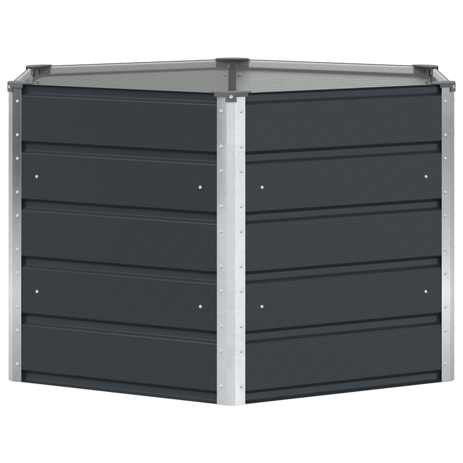 Plantenbak Antraciet 129 x 129 x 75 cm Staal