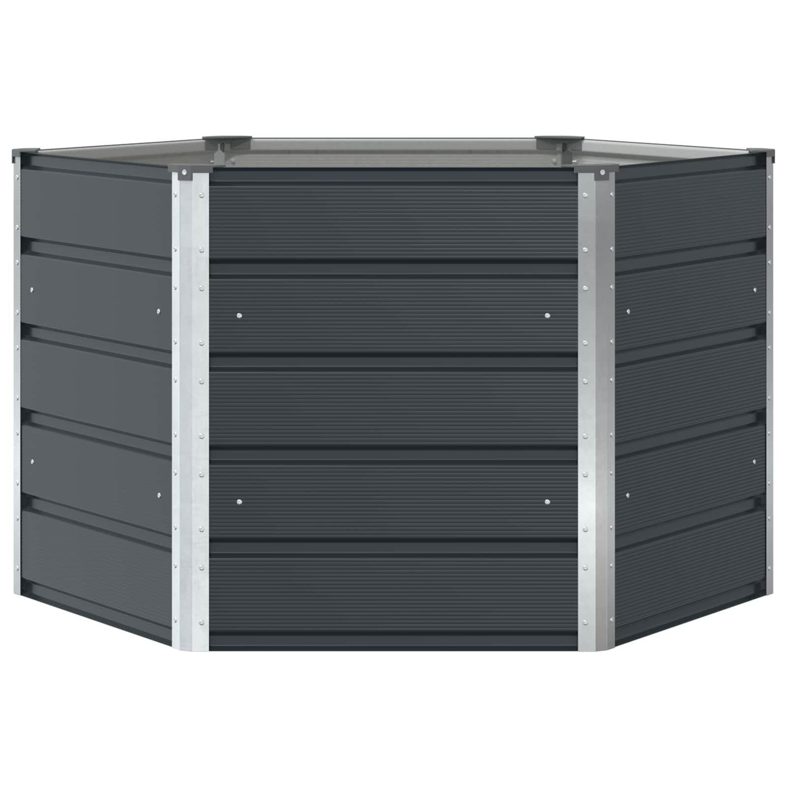 Plantenbak Antraciet 129 x 129 x 75 cm Staal