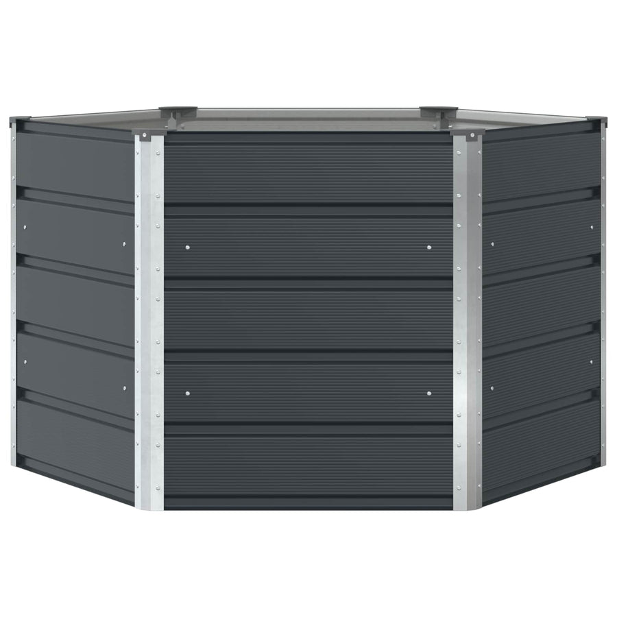Plantenbak Antraciet 129 x 129 x 75 cm Staal
