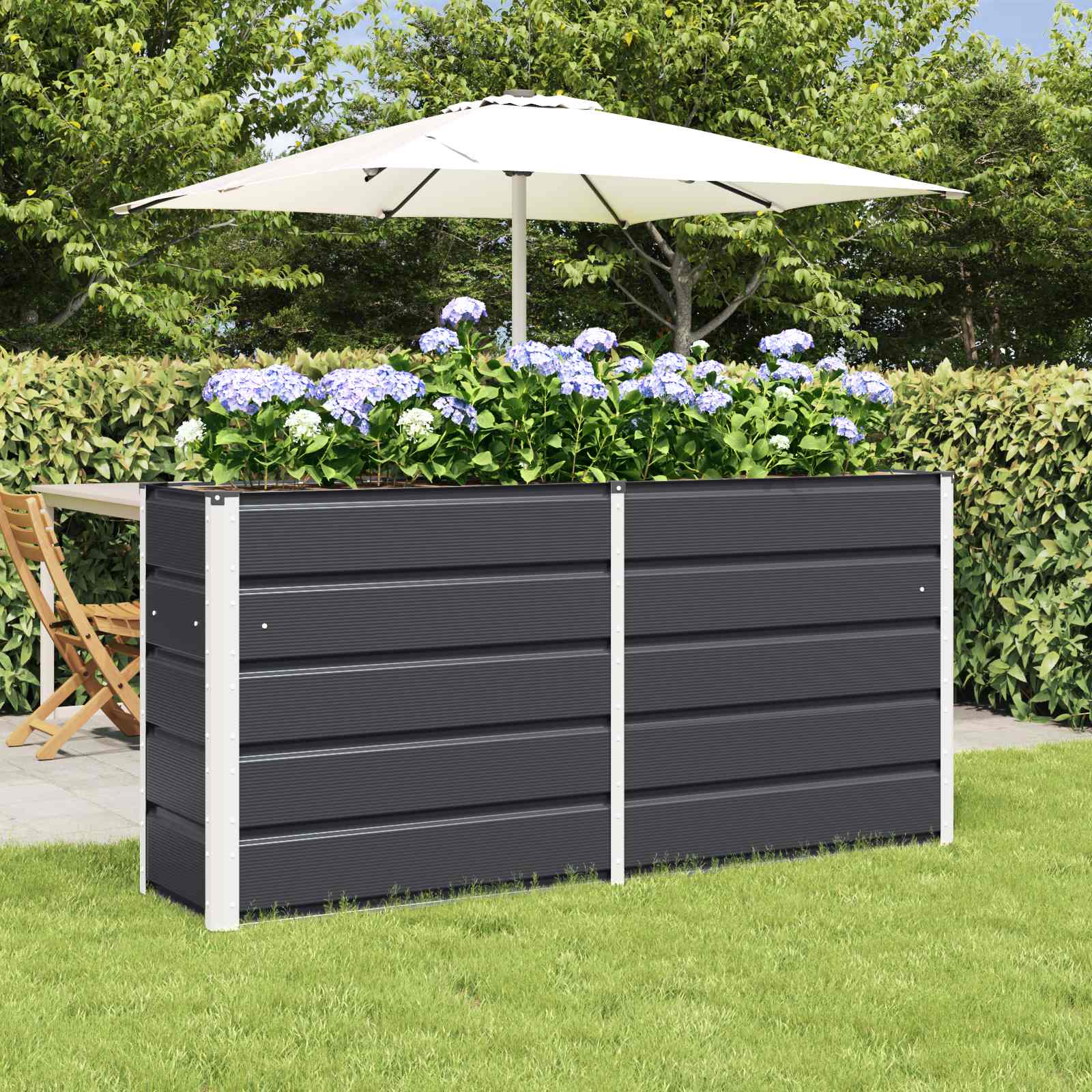 Plantenbak Antraciet 160 x 40 x 75 cm Staal