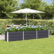 Plantenbak staal antraciet 240x40x45 cm