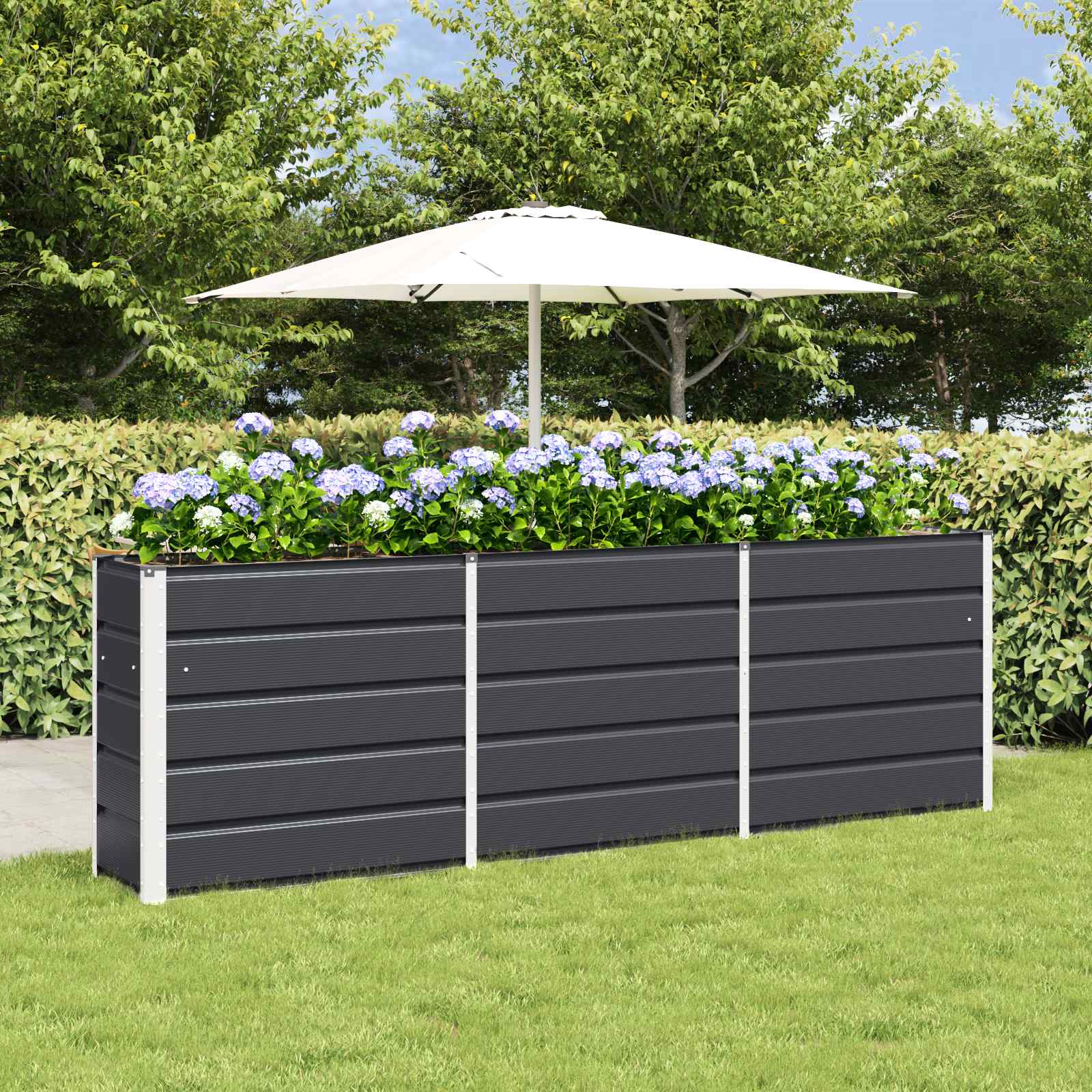 Plantenbak Antraciet 160 x 40 x 75 cm Staal
