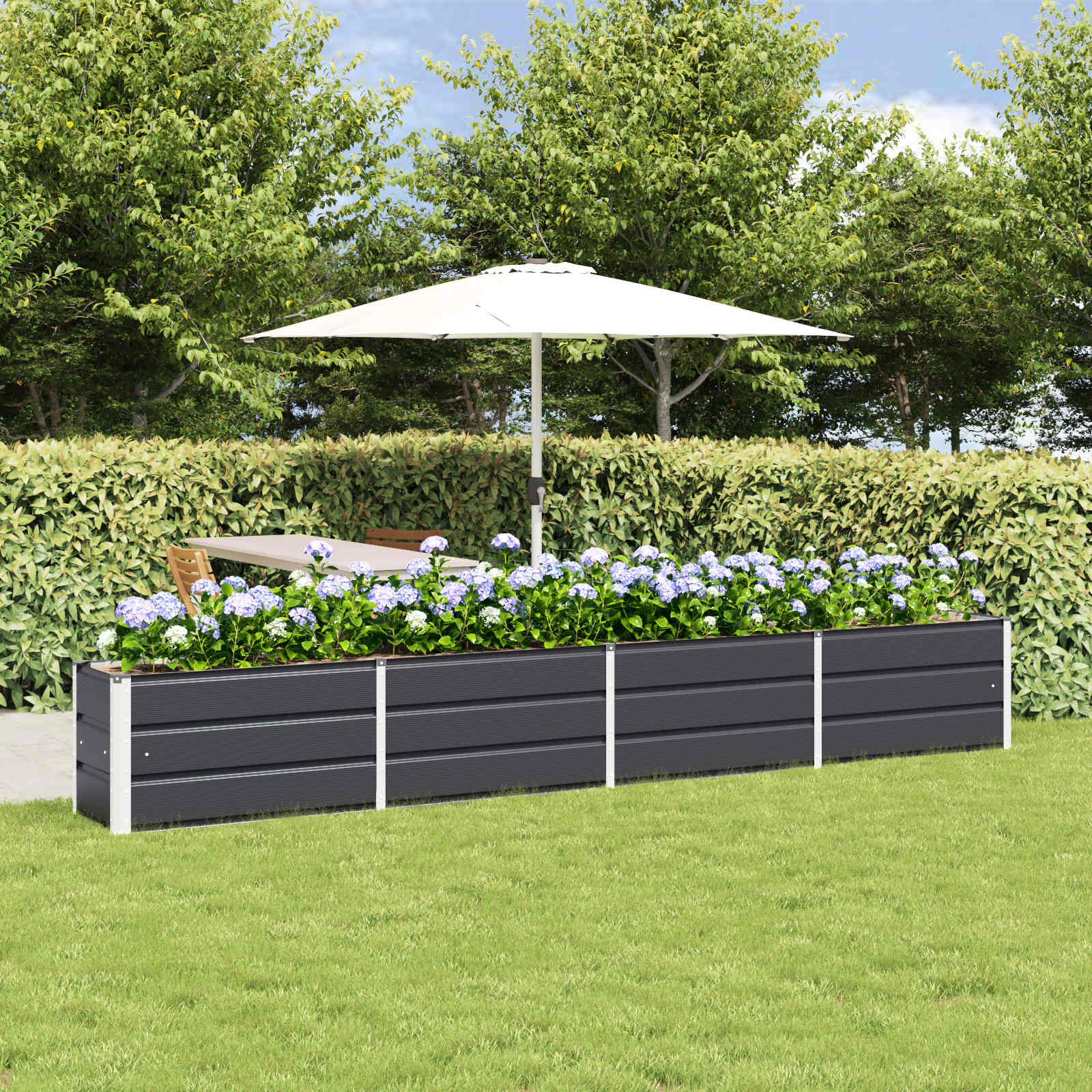 Plantenbak Antraciet 320 x 40 x 45 cm Staal