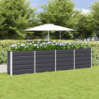 Anthracite Planter 160 x 40 x 75 cm Steel