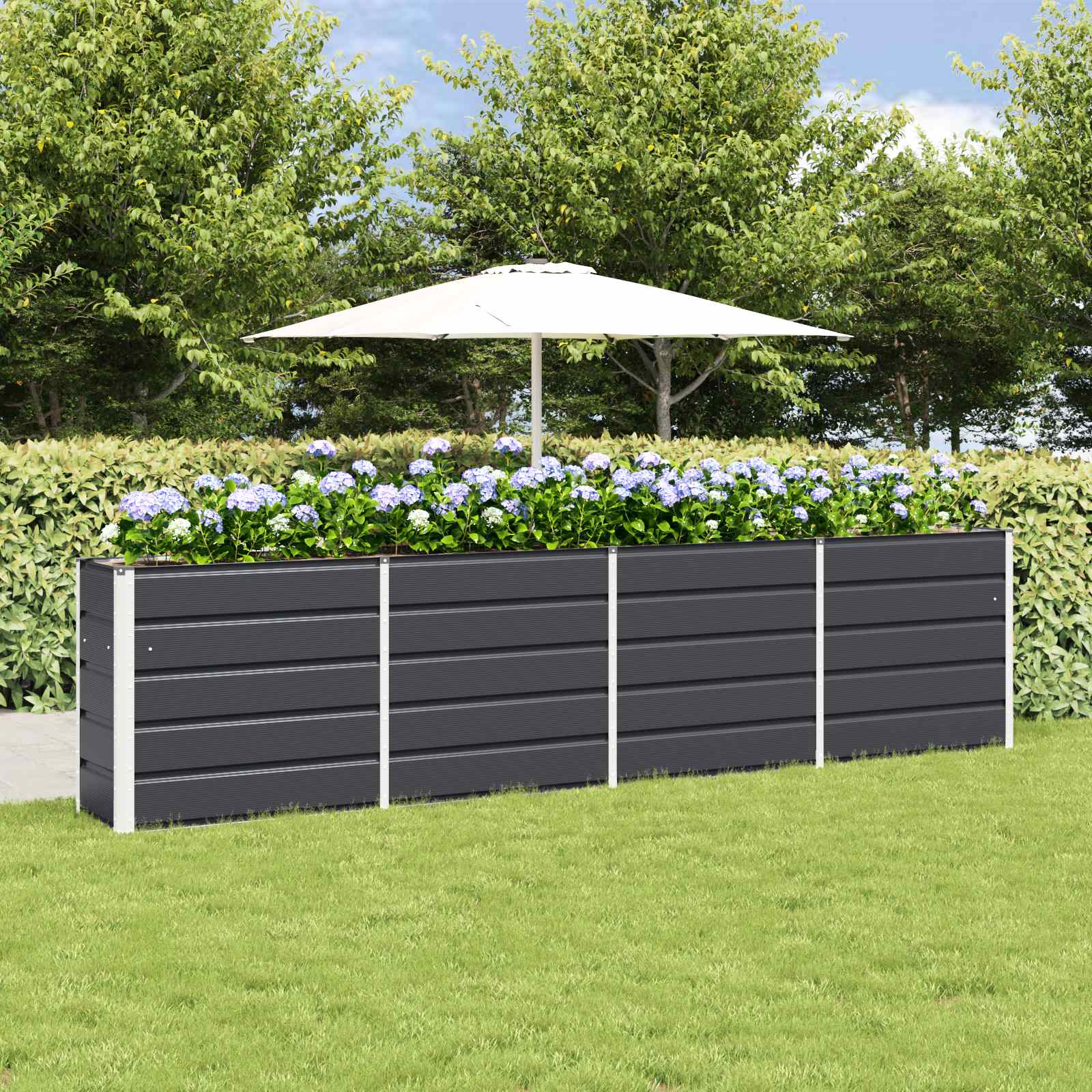 Plantenbak Antraciet 160 x 40 x 75 cm Staal