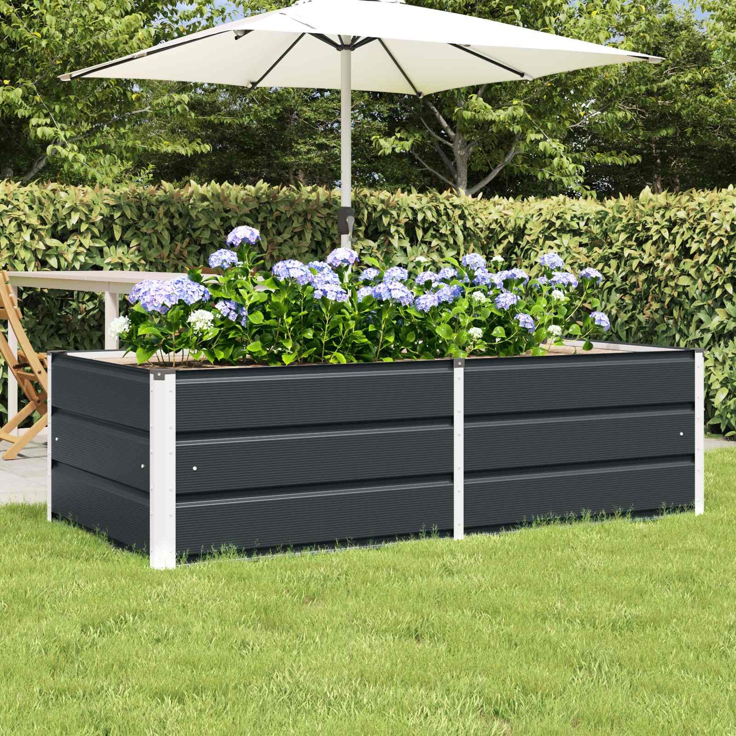 Plantenbak Antraciet 160 x 80 x 45 cm Staal