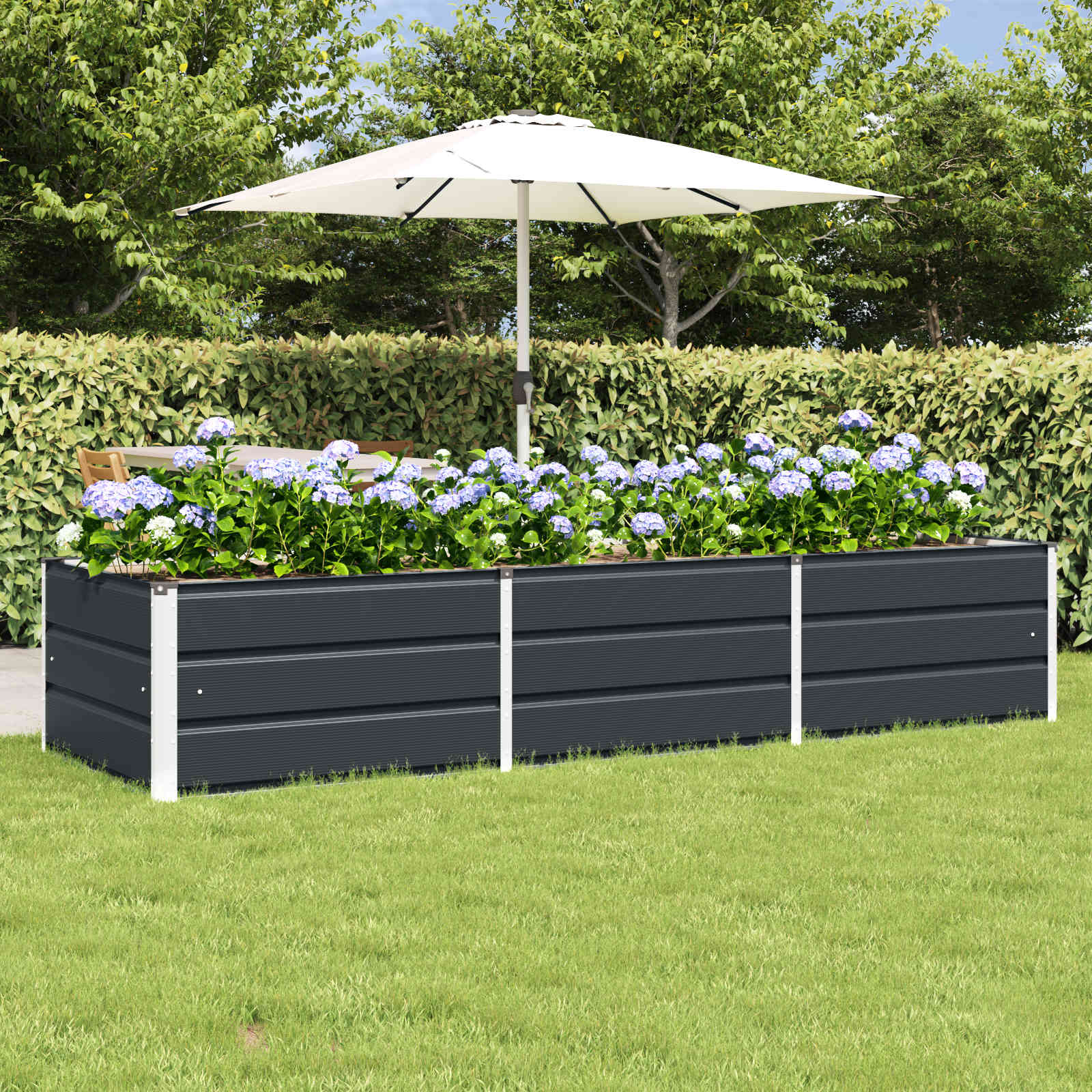 Plantenbak Antraciet 240 x 80 x 45 cm Staal