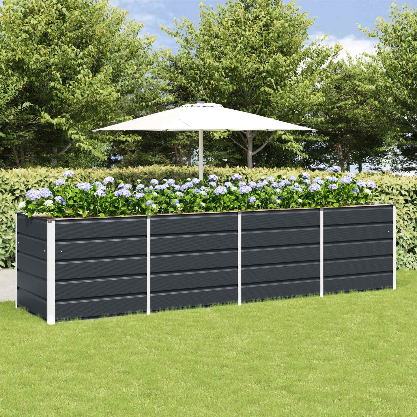 Plantenbak Antraciet 240 x 80 x 75 cm Staal