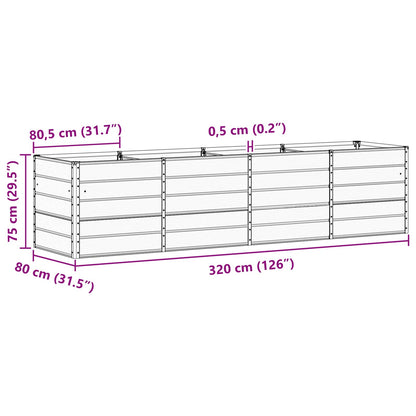 Plantenbak Antraciet 240 x 80 x 75 cm Staal