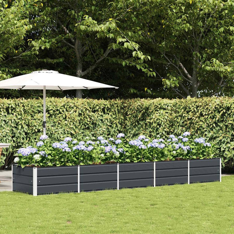 Plantenbak Antraciet 400 x 80 x 45 cm Staal