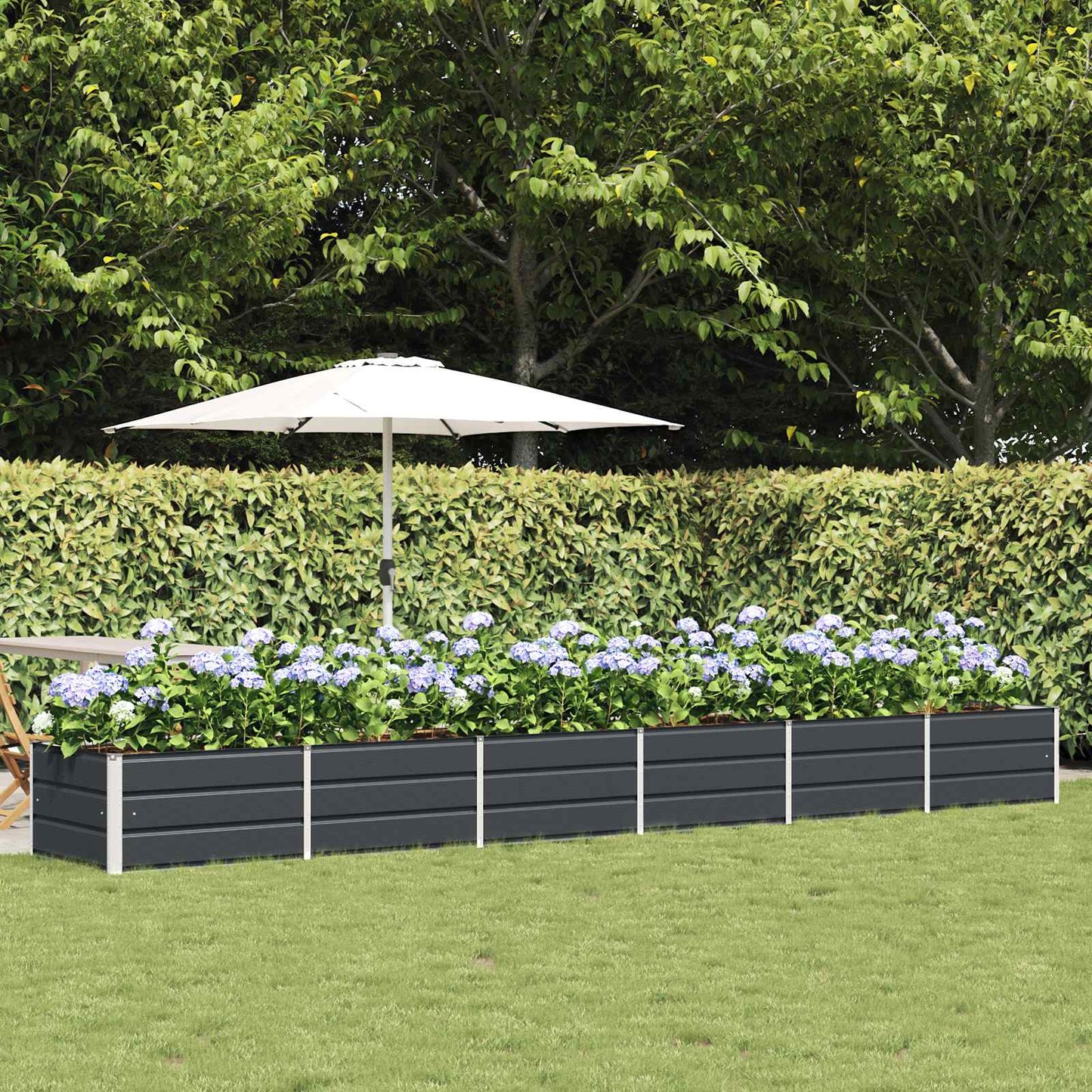 Plantenbak Antraciet 480 x 80 x 45 cm Staal