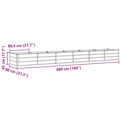 Plantenbak Antraciet 480 x 80 x 45 cm Staal