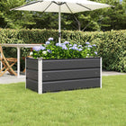 Anthracite Planter 100 x 50 x 45 cm Galvanized Steel