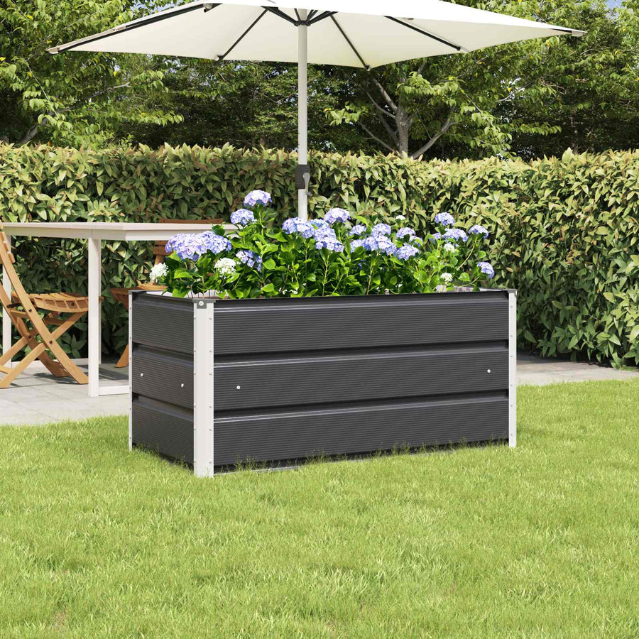 Plantenbak Antraciet 100 x 50 x 45 cm Gegalvaniseerd staal