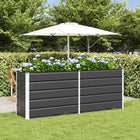 Plantenbak 195x50x77 cm gegalvaniseerd staal antraciet