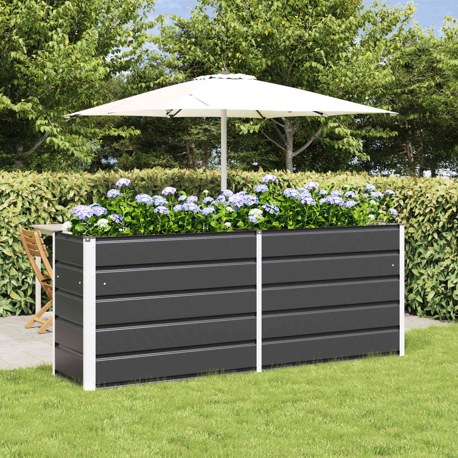 Plantenbak Antraciet 480 x 50 x 45 cm Gegalvaniseerd staal