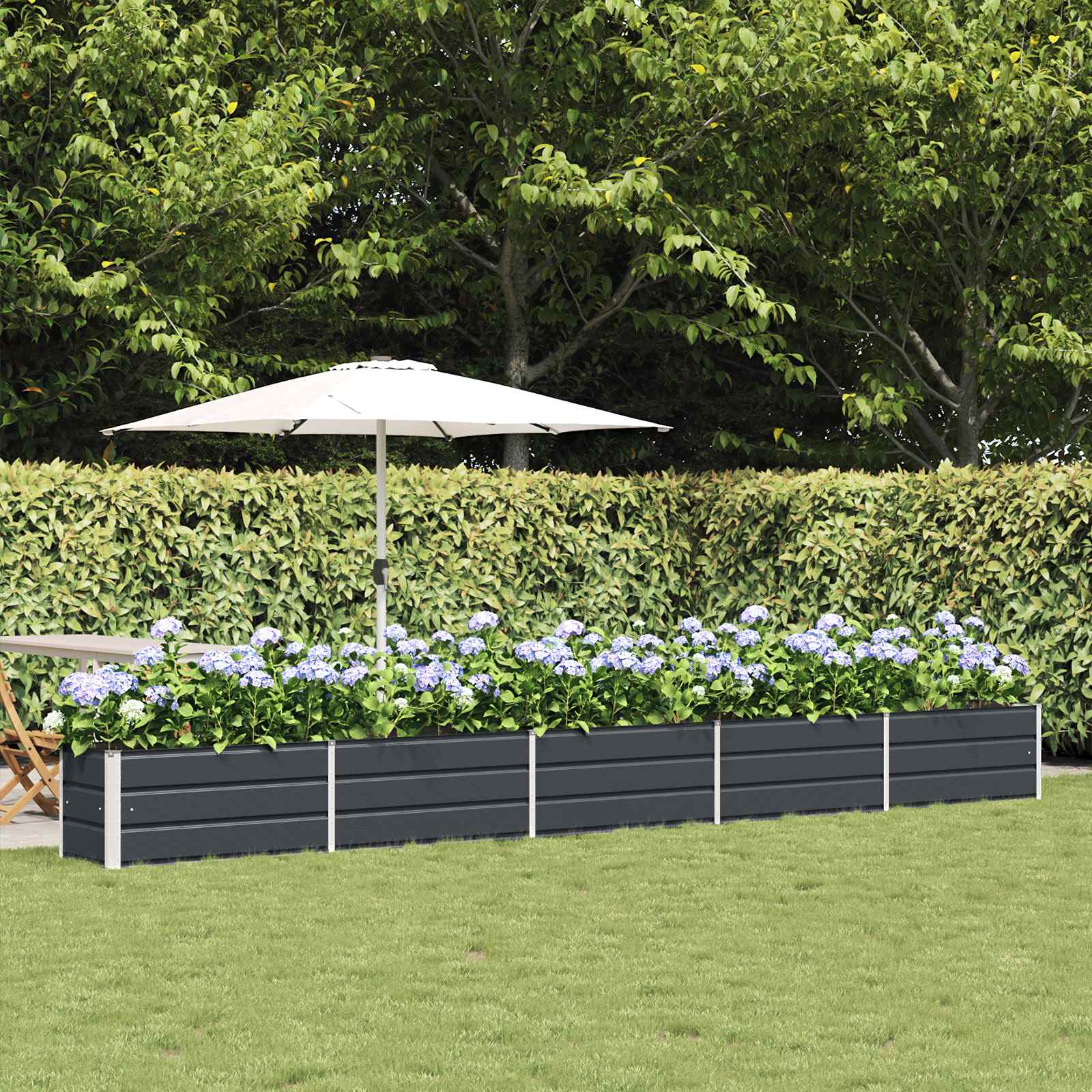 Plantenbak Antraciet 480 x 50 x 45 cm Gegalvaniseerd staal