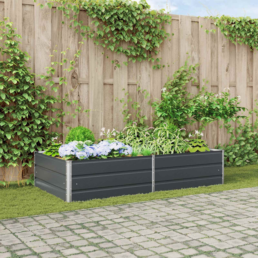 Plantenbak Antraciet 195 x 100 x 45 cm Gegalvaniseerd staal