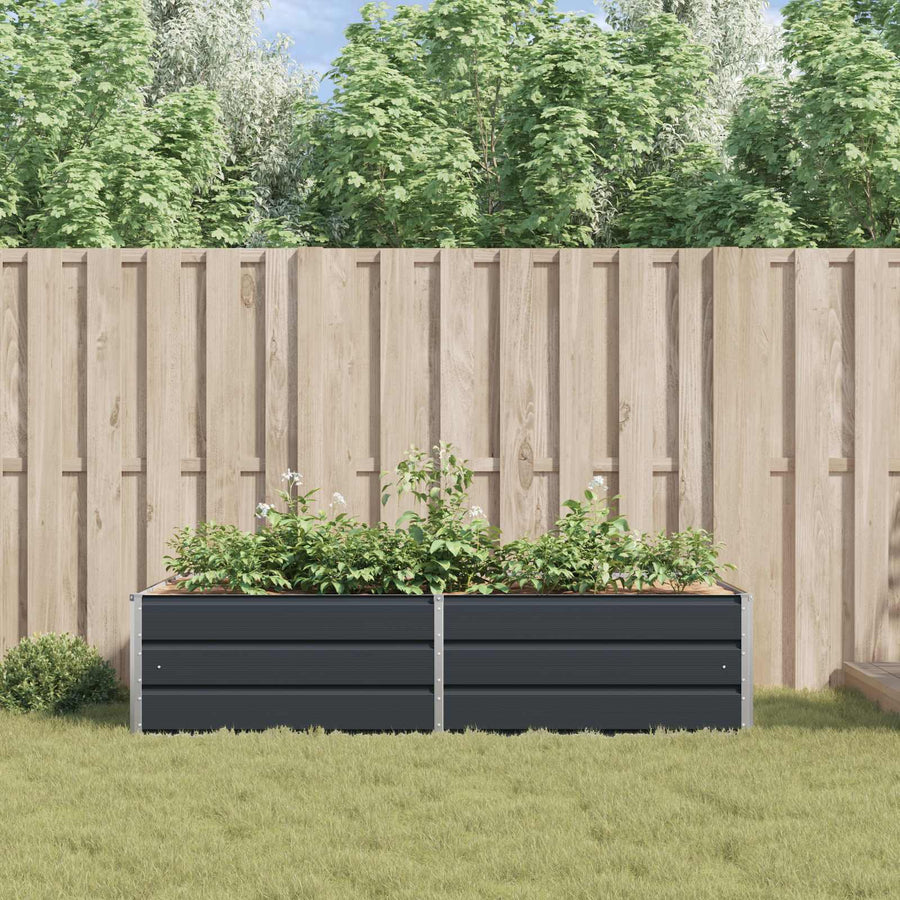 Plantenbak Antraciet 195 x 100 x 45 cm Gegalvaniseerd staal