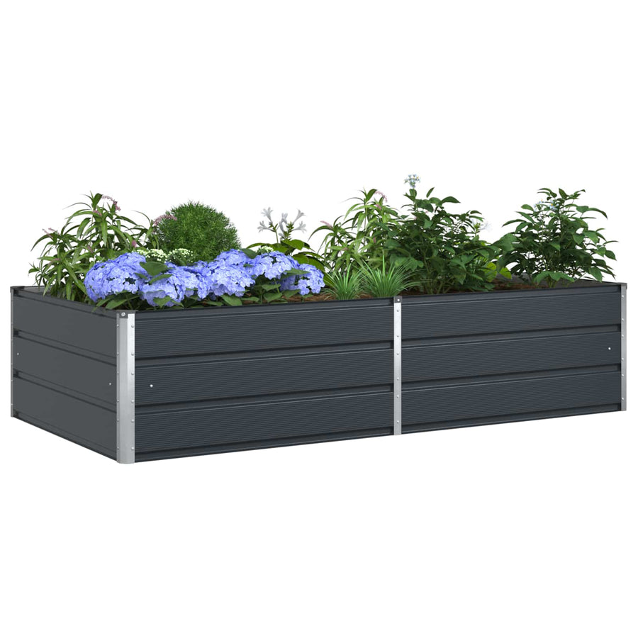 Plantenbak Antraciet 195 x 100 x 45 cm Gegalvaniseerd staal