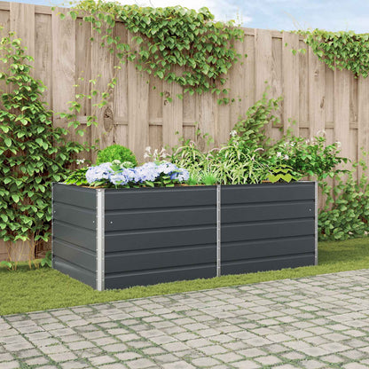 Plantenbak Antraciet 195 x 100 x 45 cm Gegalvaniseerd staal