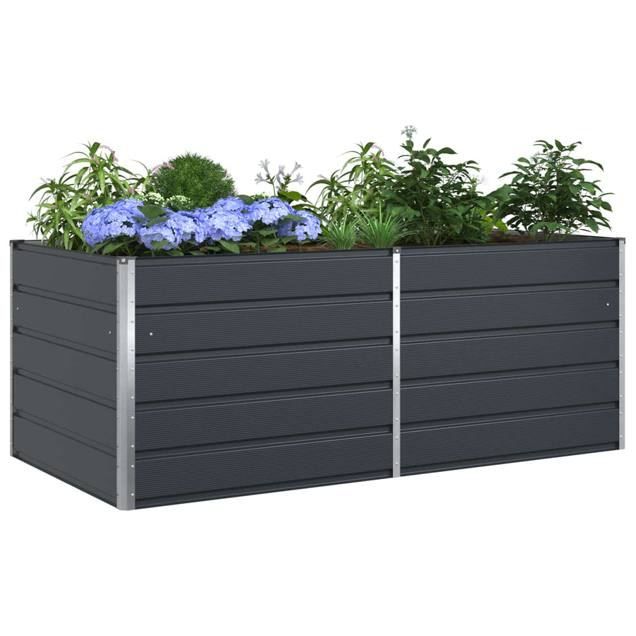 Plantenbak Antraciet 195 x 100 x 45 cm Gegalvaniseerd staal