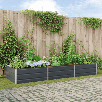 Plantenbak Antraciet 195 x 100 x 45 cm Gegalvaniseerd staal