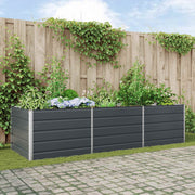 Plantenbak 195x100x75 cm antraciet gegalvaniseerd staal