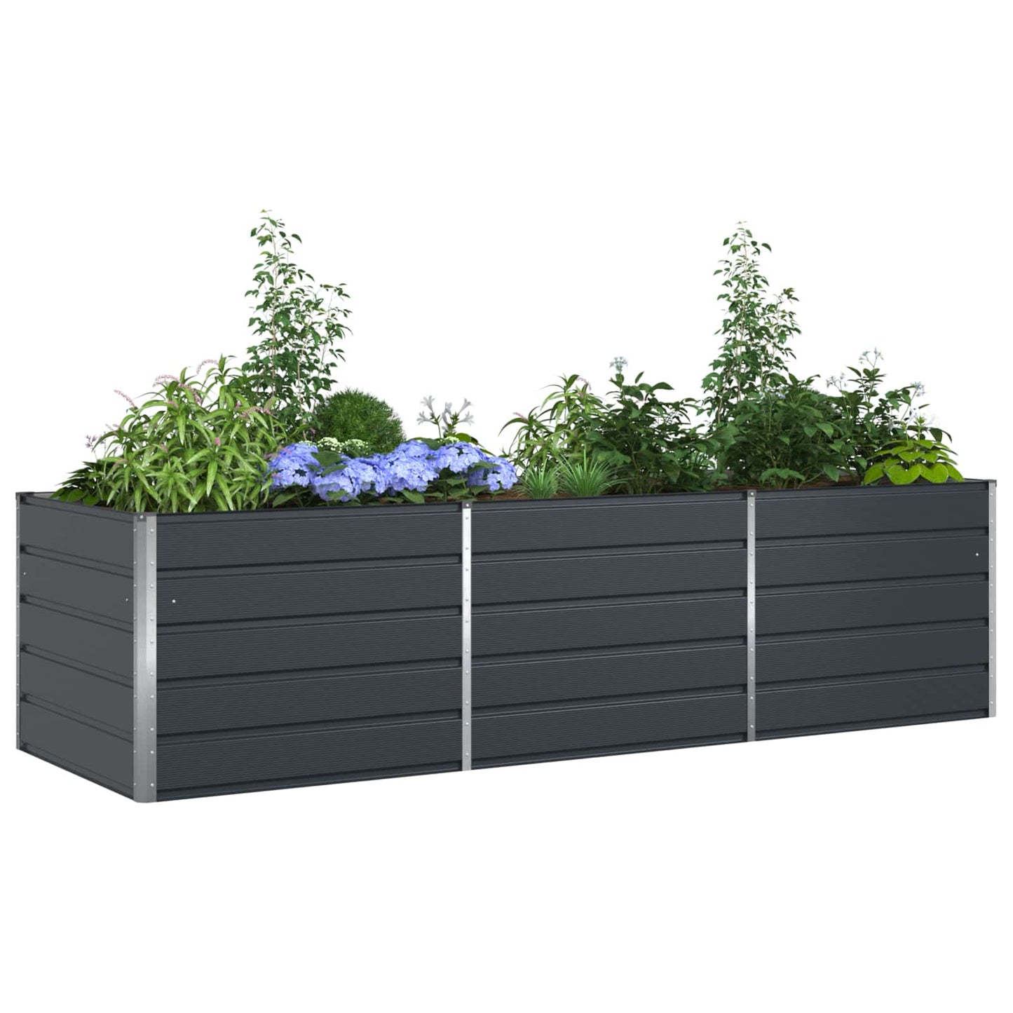 Plantenbak Antraciet 195 x 100 x 45 cm Gegalvaniseerd staal