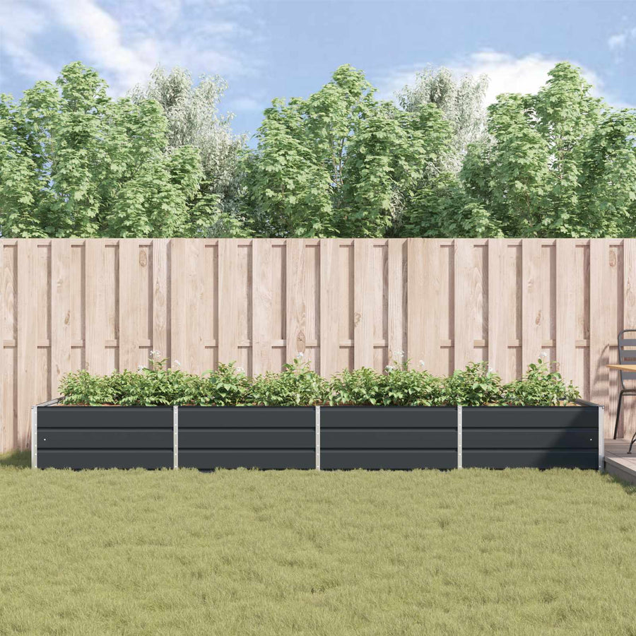 Plantenbak Antraciet 195 x 100 x 45 cm Gegalvaniseerd staal