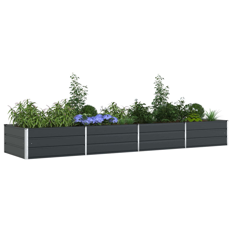 Plantenbak Antraciet 195 x 100 x 45 cm Gegalvaniseerd staal