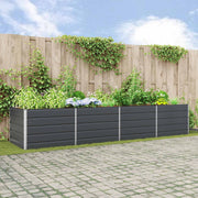 Plantenbak 385x100x75 cm gegalvaniseerd staal antraciet