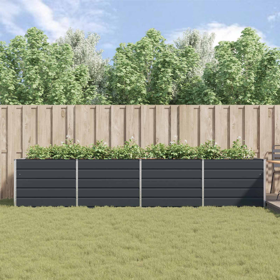 Plantenbak Antraciet 195 x 100 x 45 cm Gegalvaniseerd staal