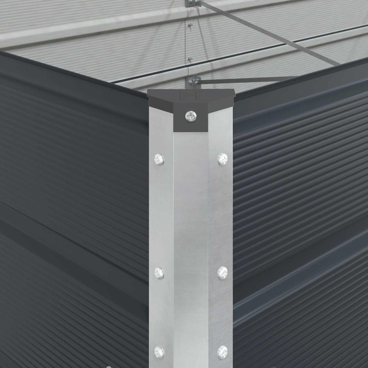Plantenbak Antraciet 195 x 100 x 45 cm Gegalvaniseerd staal