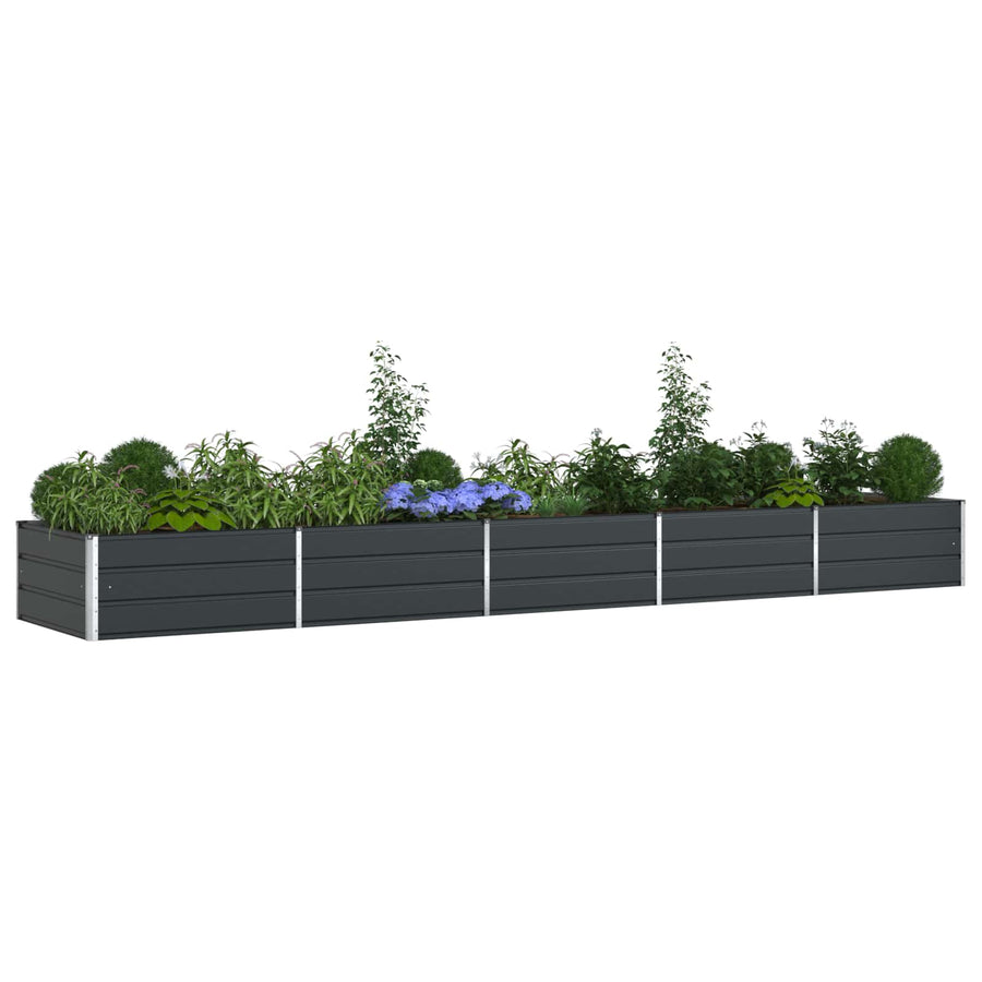 Plantenbak Antraciet 195 x 100 x 45 cm Gegalvaniseerd staal
