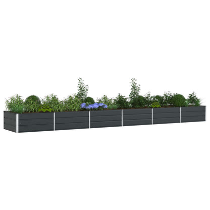 Plantenbak Antraciet 195 x 100 x 45 cm Gegalvaniseerd staal