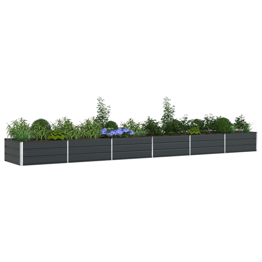 Plantenbak Antraciet 195 x 100 x 45 cm Gegalvaniseerd staal