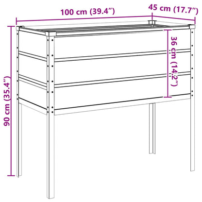 Plantenbak Antraciet 100 x 45 x 90 cm Gegalvaniseerd staal