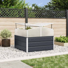 Planter Anthracite 100 x 100 x 77 cm Galvanized steel