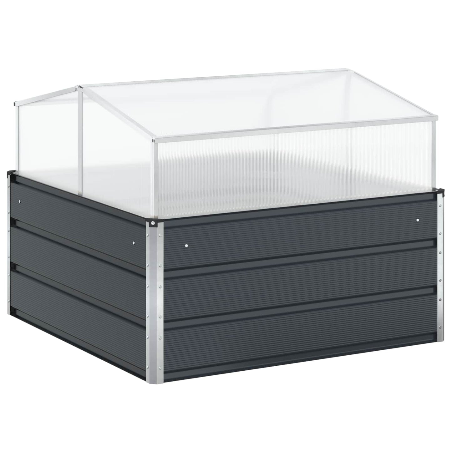Plantenbak Antraciet 100 x 100 x 77 cm Gegalvaniseerd staal