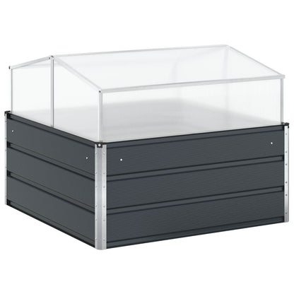 Plantenbak Antraciet 100 x 100 x 77 cm Gegalvaniseerd staal