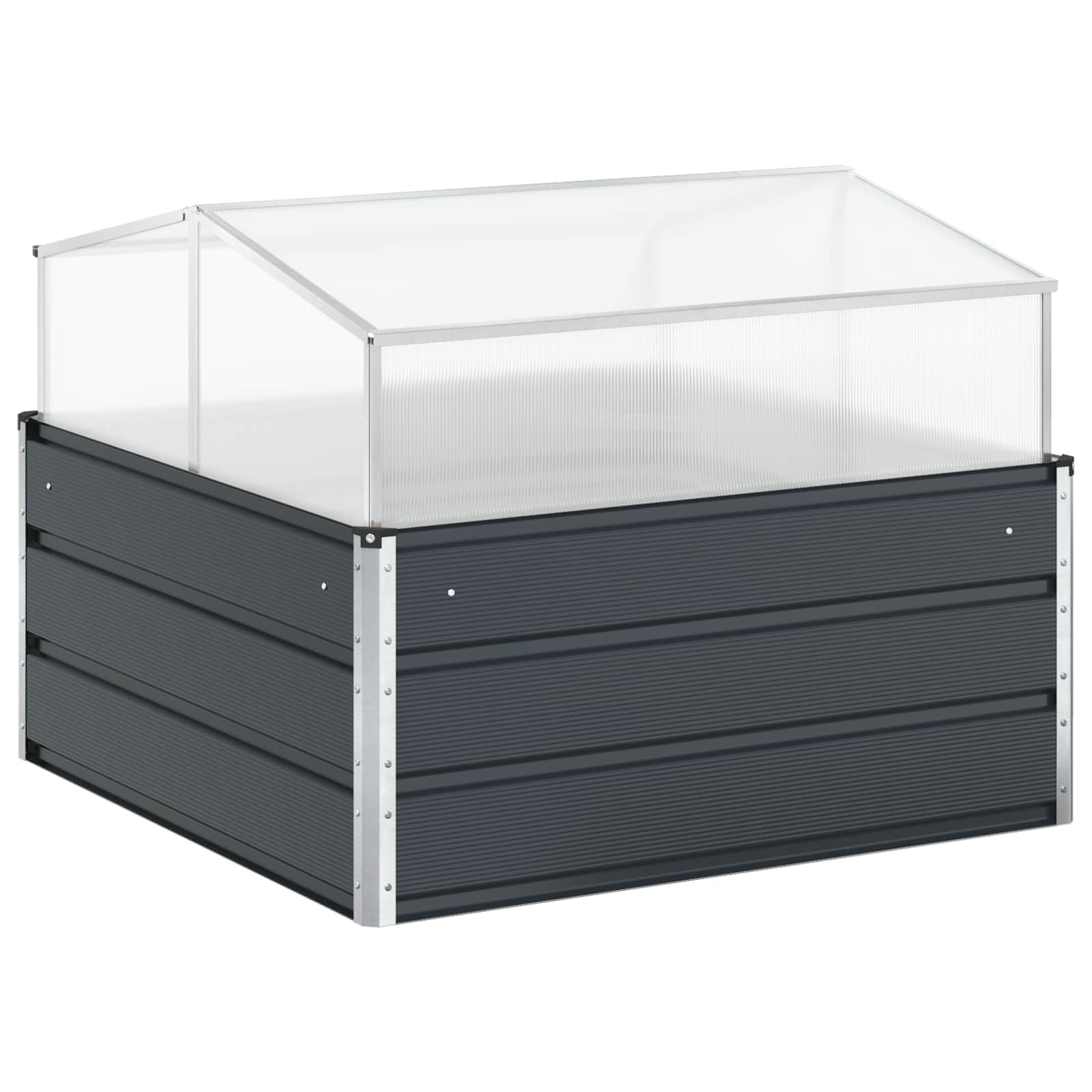Plantenbak Antraciet 100 x 100 x 77 cm Gegalvaniseerd staal