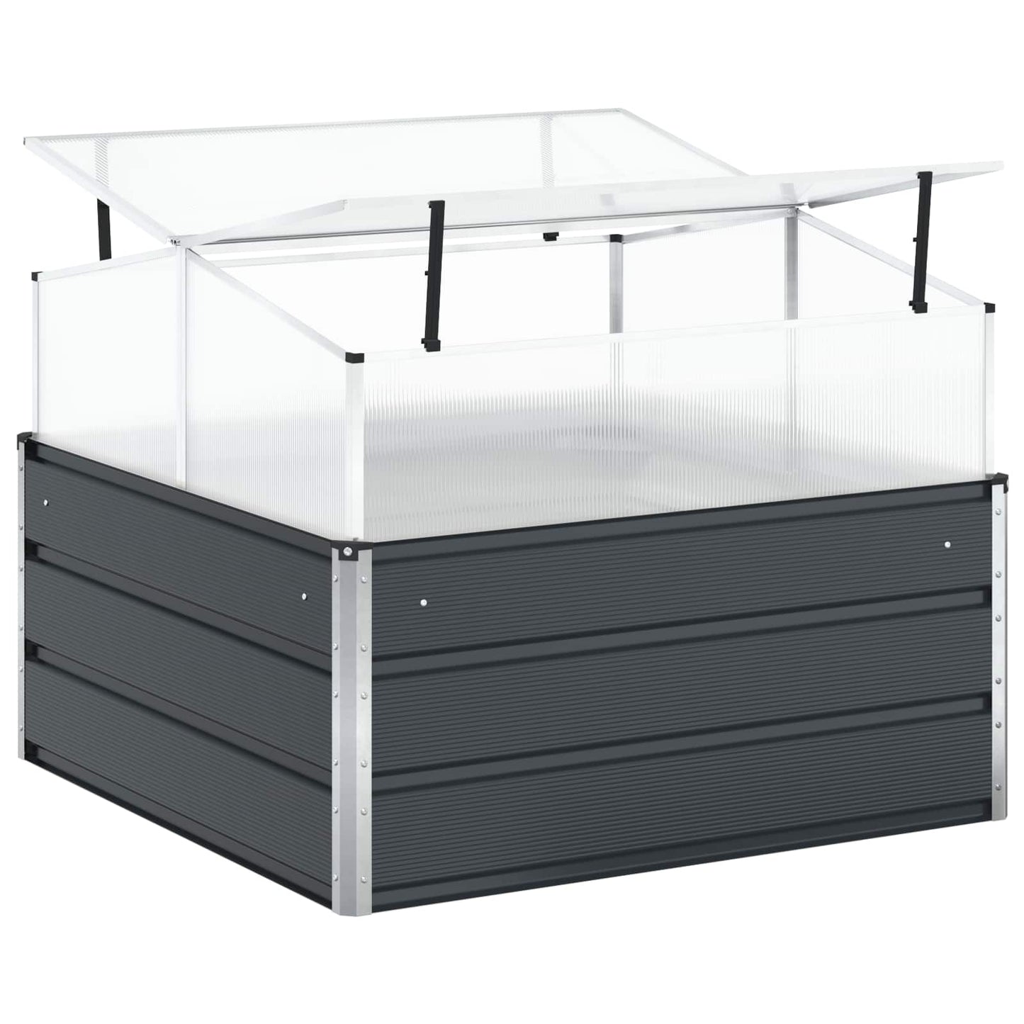 Plantenbak Antraciet 100 x 100 x 77 cm Gegalvaniseerd staal