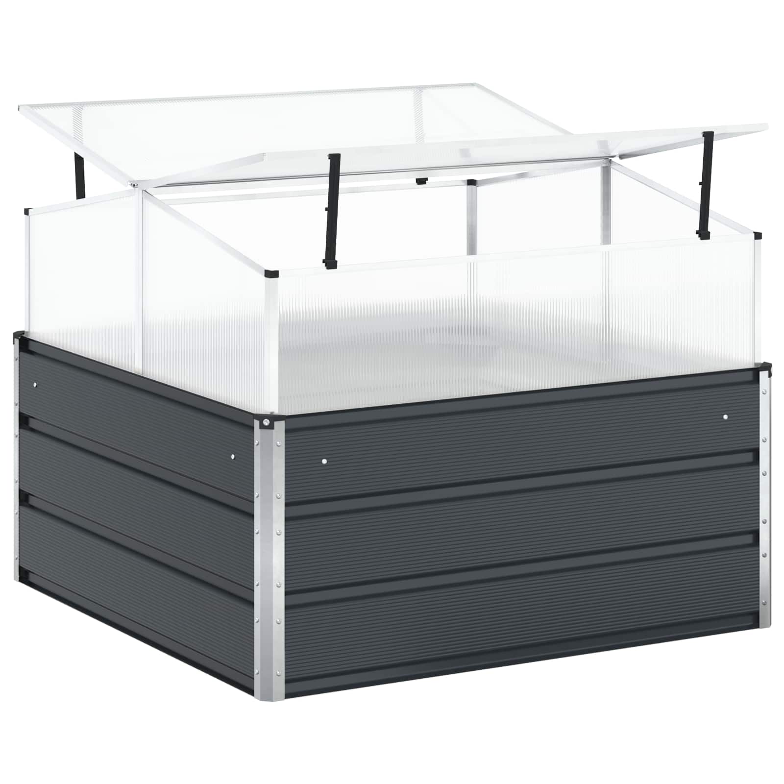 Plantenbak Antraciet 100 x 100 x 77 cm Gegalvaniseerd staal